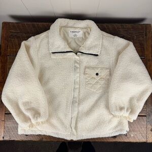 The Sweatshirt Project Sherpa Fleece Jacket Women’s Large Ivory